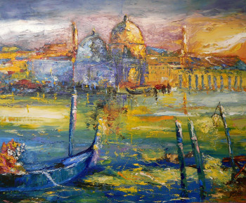 Named contemporary work « VENISE la Nuit », Made by RAOUL RIBOT