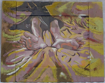 Named contemporary work « Lever de pieds n°1 », Made by FRAN ET JIM