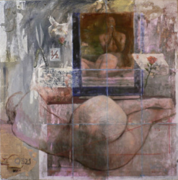 Named contemporary work « Miroir et Rose », Made by LARTIGUE