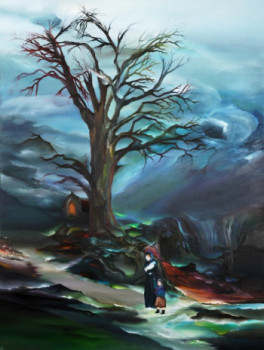 Named contemporary work « l'arbre  », Made by NADINE SANTAMARIA