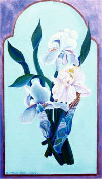 Named contemporary work « Iris sans vase », Made by ABERNARDO