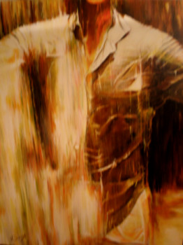 Named contemporary work « Lhomme à la chemise 2 », Made by NADINE BURGET