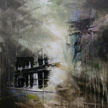 Named contemporary work « NY-Lights on Soho III », Made by TANIA CAGGINI