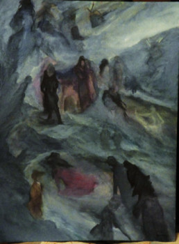 Named contemporary work « Les fantômes de Montmartre 1 », Made by NADINE SANTAMARIA
