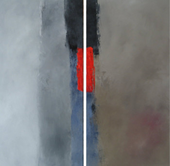 Named contemporary work « Gris III Diptyque », Made by MARCO