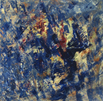 Named contemporary work « Dans les bleus I », Made by MARCO