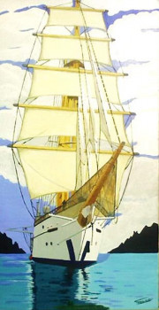 Named contemporary work « Le Star Clipper », Made by NADINE TEMMERMAN