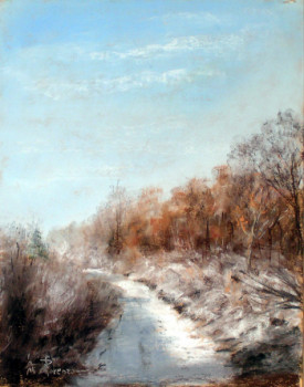 Named contemporary work « La boucle ses Sauvages sous la neige », Made by LORENZO RAPPELLI