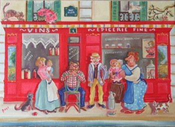 Named contemporary work « L'épicerie de famille », Made by BOSC