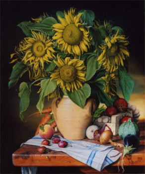 Named contemporary work « Tournesols », Made by CHRISTIAN LABELLE