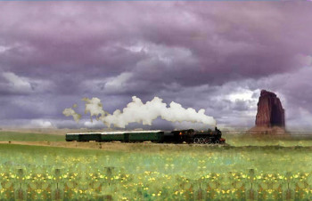 Named contemporary work « LE TRAIN DE L' OUEST », Made by ALAIN SERRUYA