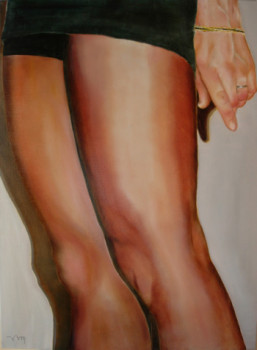 Named contemporary work « Les jambes aux collants », Made by BONNEAU-MARRON
