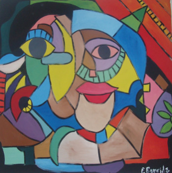 Named contemporary work « vivre dans tes yeux », Made by FBENRIDA