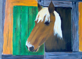 Named contemporary work « tête de cheval 1 », Made by BERNI