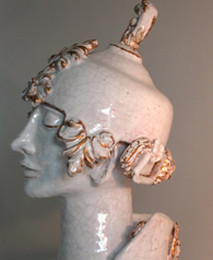 Named contemporary work « Ange casqué », Made by MARIE FERAL-DESCOURS