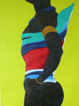 Named contemporary work « PROFILE BLACK », Made by JOE JOHNSON