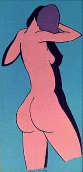 Named contemporary work « femme à sa toilette », Made by JEAN-PIERRE TAUZIA