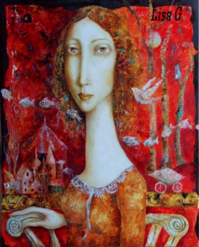 Named contemporary work « le fil d'Arianne », Made by LISA G.