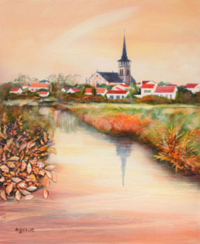 Named contemporary work « Ile d'Olonne », Made by ANNIE GILBERT