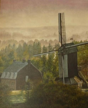 Named contemporary work « le moulin de boeschepe », Made by GUY AUGUET