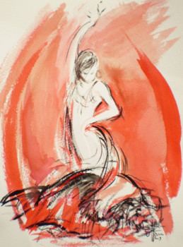 Named contemporary work « Le Flamenco 2 », Made by MICHèLE FAURE