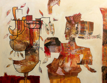 Named contemporary work « Cueilleuse d'argan », Made by DEPADOVA