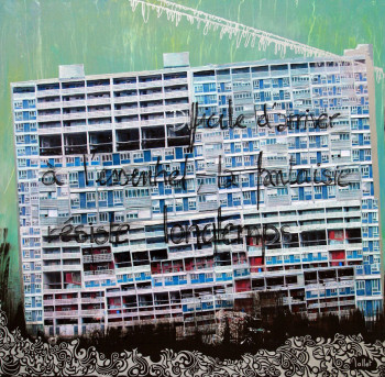 Named contemporary work « immeubles 2 », Made by ANNE MALLET