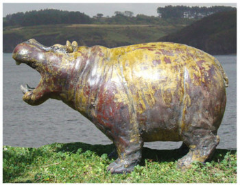 Named contemporary work « Hippo "Muddy" », Made by JOANNA HAIR