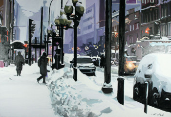 Named contemporary work « ny sous la neige », Made by CLOTILDE NADEL