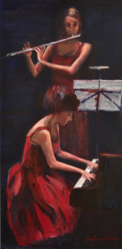 Named contemporary work « d'après LA VIE PARISIENNE au théâtre Antoine   " mi la " », Made by CAROLINE DE PIEDOUE