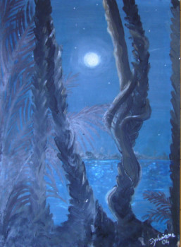 Named contemporary work « Clair de lune », Made by SYLVIANE