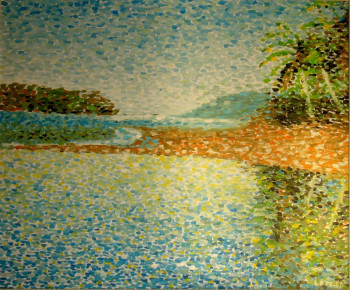 Named contemporary work « La rivière rejoint la mer », Made by ALFREDO