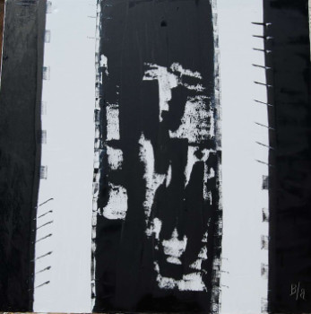 Named contemporary work « BACK TO BLACK », Made by BRIGITTE TISON