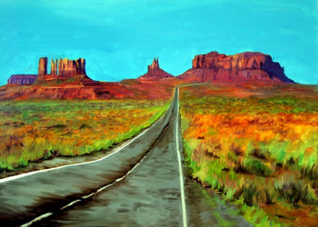 Named contemporary work « monument valley », Made by ALAIN SERRUYA