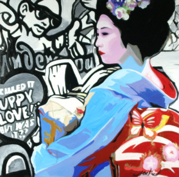 Named contemporary work « geisha 1 », Made by CLOTILDE NADEL
