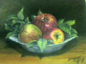 Named contemporary work « les pommes », Made by GUY AUGUET