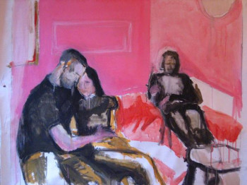 Named contemporary work « A trois dans la chambre », Made by VINCENT GABIN