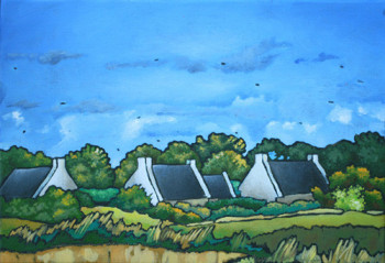 Named contemporary work « Maisons bretonnes », Made by KATIA TCHIRIEFF