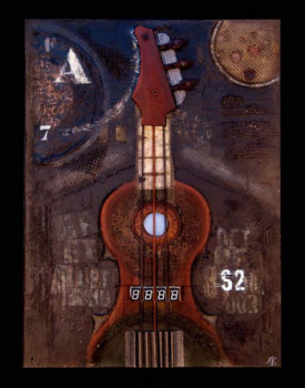 Named contemporary work « Guitare Spatiale », Made by FRED BINET