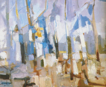 Named contemporary work « Forêt bleue », Made by LAUZERO