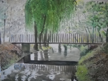 Named contemporary work « Promenade du Ruisseau de la Fontaine D'ouche (pont) », Made by HAMLET