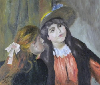 Named contemporary work « les deux jeunes filles », Made by CHRISTIANEG