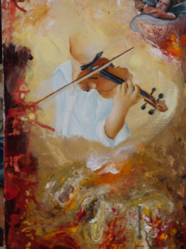 Named contemporary work « La musique des anges », Made by CLAUDINE SALESSE