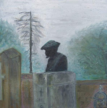 Named contemporary work « P.A. Renoir, cimetière à Essoyes », Made by NADIA VIGUIER