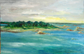 Named contemporary work « L'île aux moines », Made by PHILIPPE LE MONIES DE SAGAZAN