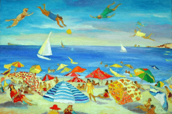 Named contemporary work « Sur le sable et dans l'air », Made by PHILIPPE LE MONIES DE SAGAZAN