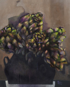 Named contemporary work « Un bouquet d'artichaut », Made by CHRISTINE MULLER