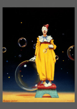 Named contemporary work « LE CLOWN AUX BULLES », Made by GAUTIER