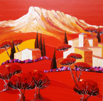 Named contemporary work « Sainte Victoire Fauve », Made by JULIE PIOCH