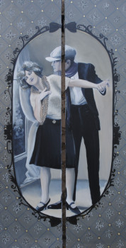 Named contemporary work « Couple Rétro », Made by ANNE CABROL